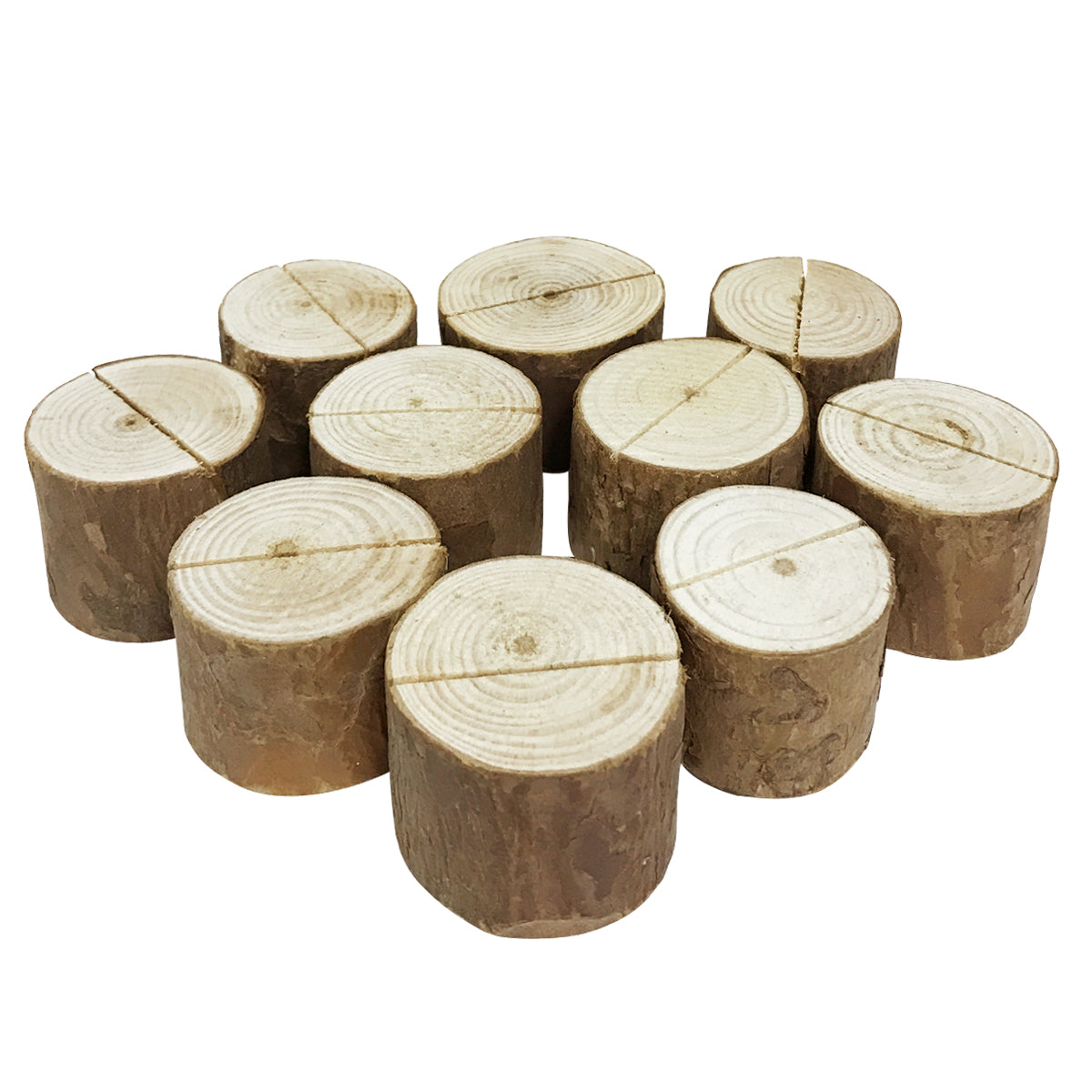 Wrapables Rustic Wooden Place-Card Holders with Table Name Place Cards for Wedding, Parties, Holidays, Special Events Table Decor (Set of 10)