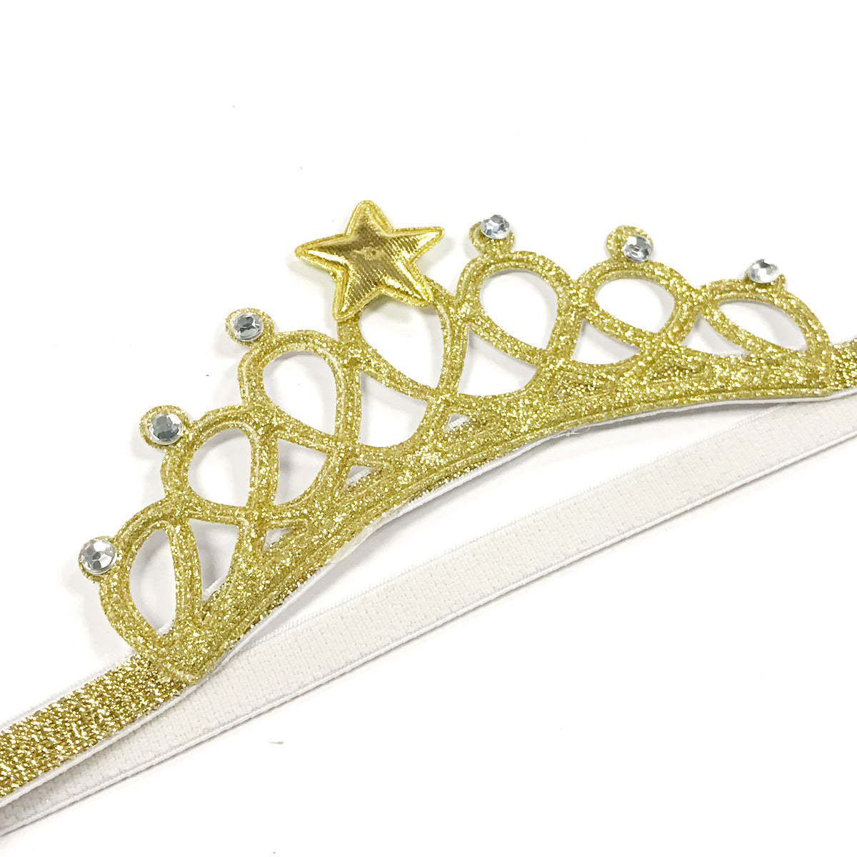 Wrapables Baby Princess Crown Headband with Rhinestones (Set of 2)