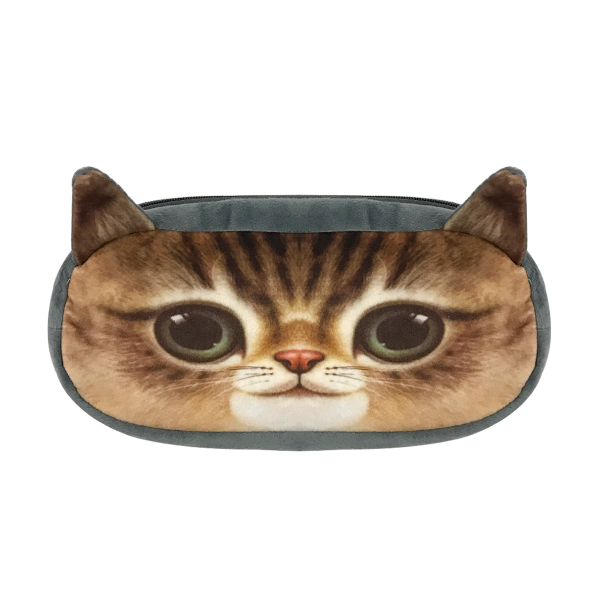 Wrapables Cat Face Zippered Pencil Case (Set of 2)