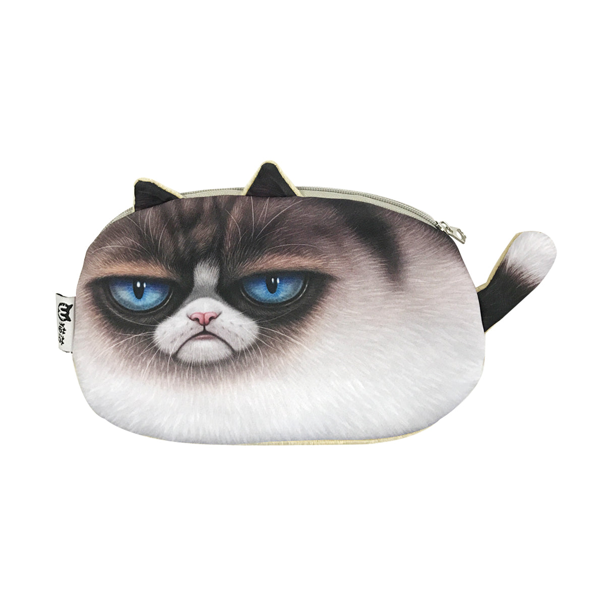 Wrapables Cat Face Cosmetic Pouch Pencil Case (Set of 2)