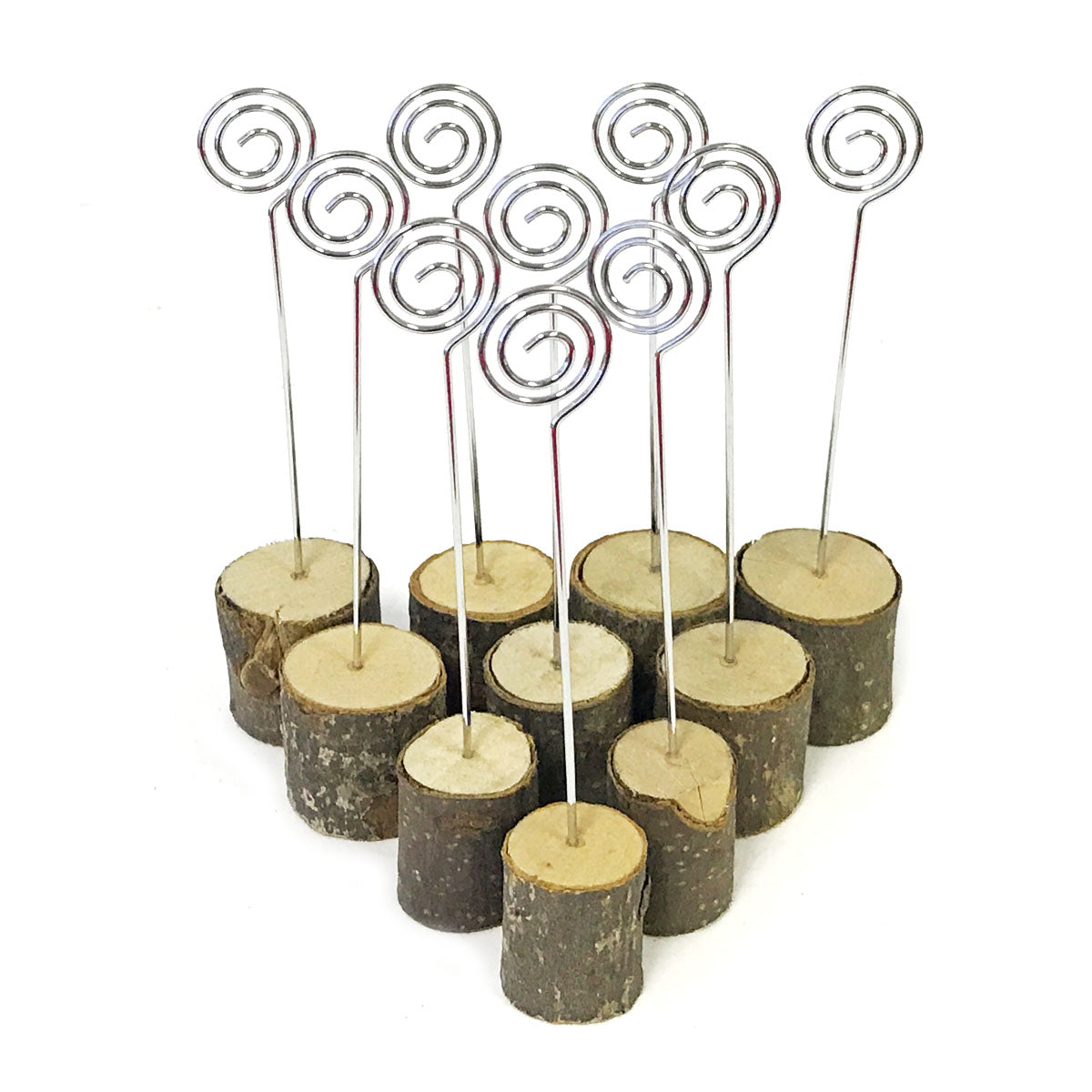 Wrapables Wooden Photo and Placecard Clip Holders for Wedding Table Decor (Set of 10)