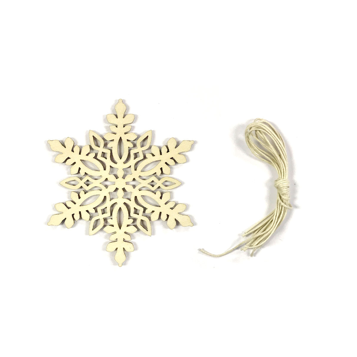 Wrapables Wooden Snowflake Hanging Ornament Christmas Decor (Set of 20)