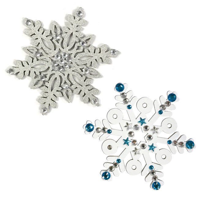 Wrapables Wooden Snowflake Hanging Ornament Christmas Decor (Set of 20)