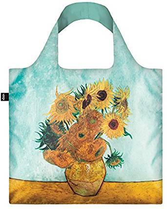 LOQI Museum Vincent Van Gogh's Vase with Sunflowers Reusable Shopping Bag