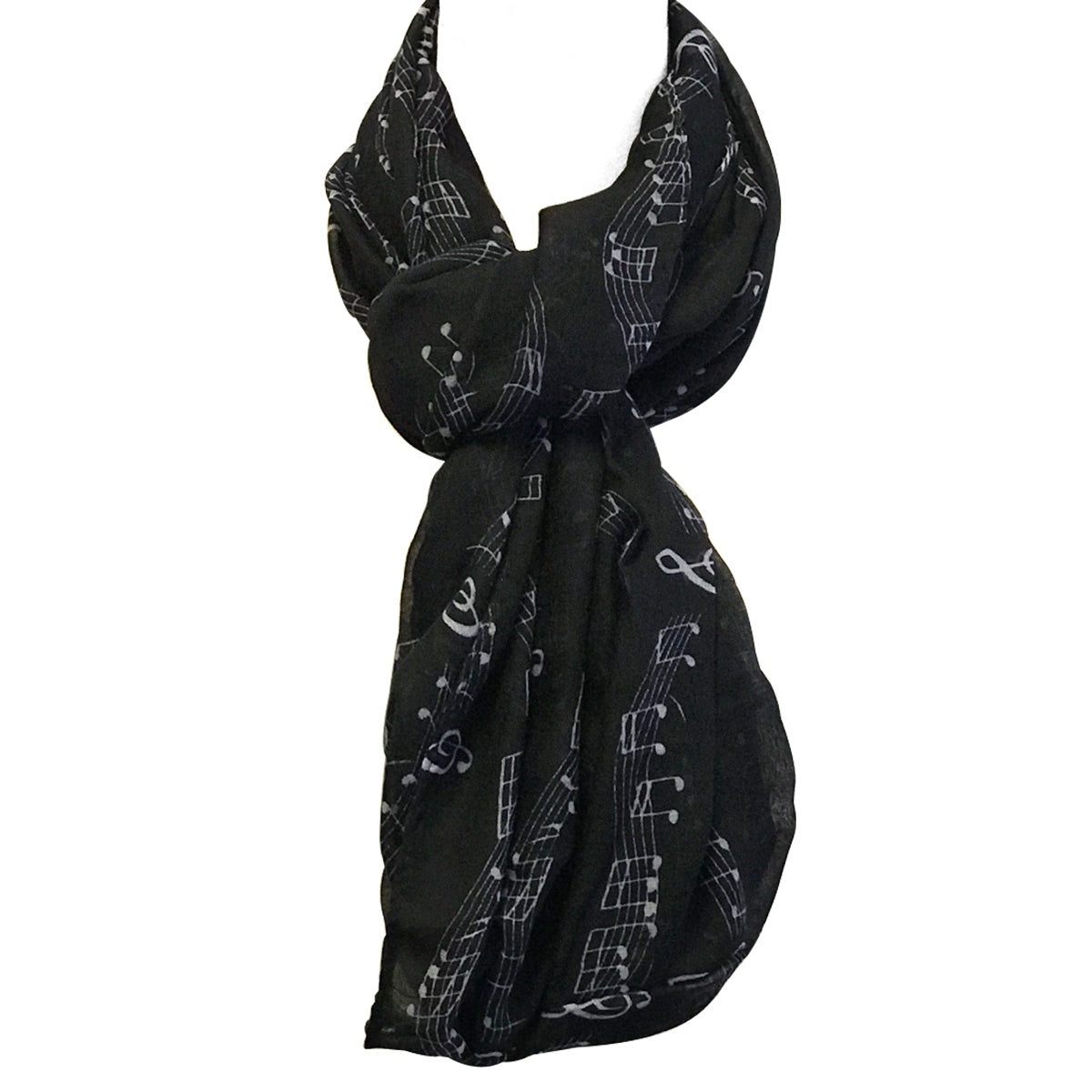 Wrapables Lightweight Musical Notes Infinity Scarf