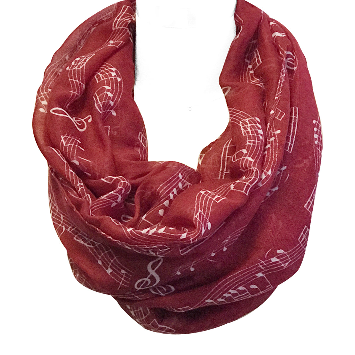 Wrapables Lightweight Musical Notes Infinity Scarf