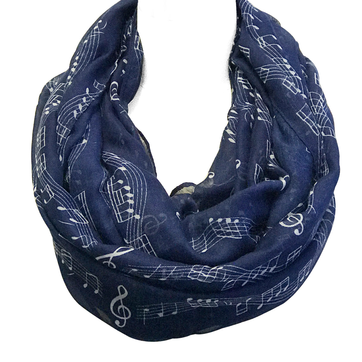 Wrapables Lightweight Musical Notes Infinity Scarf