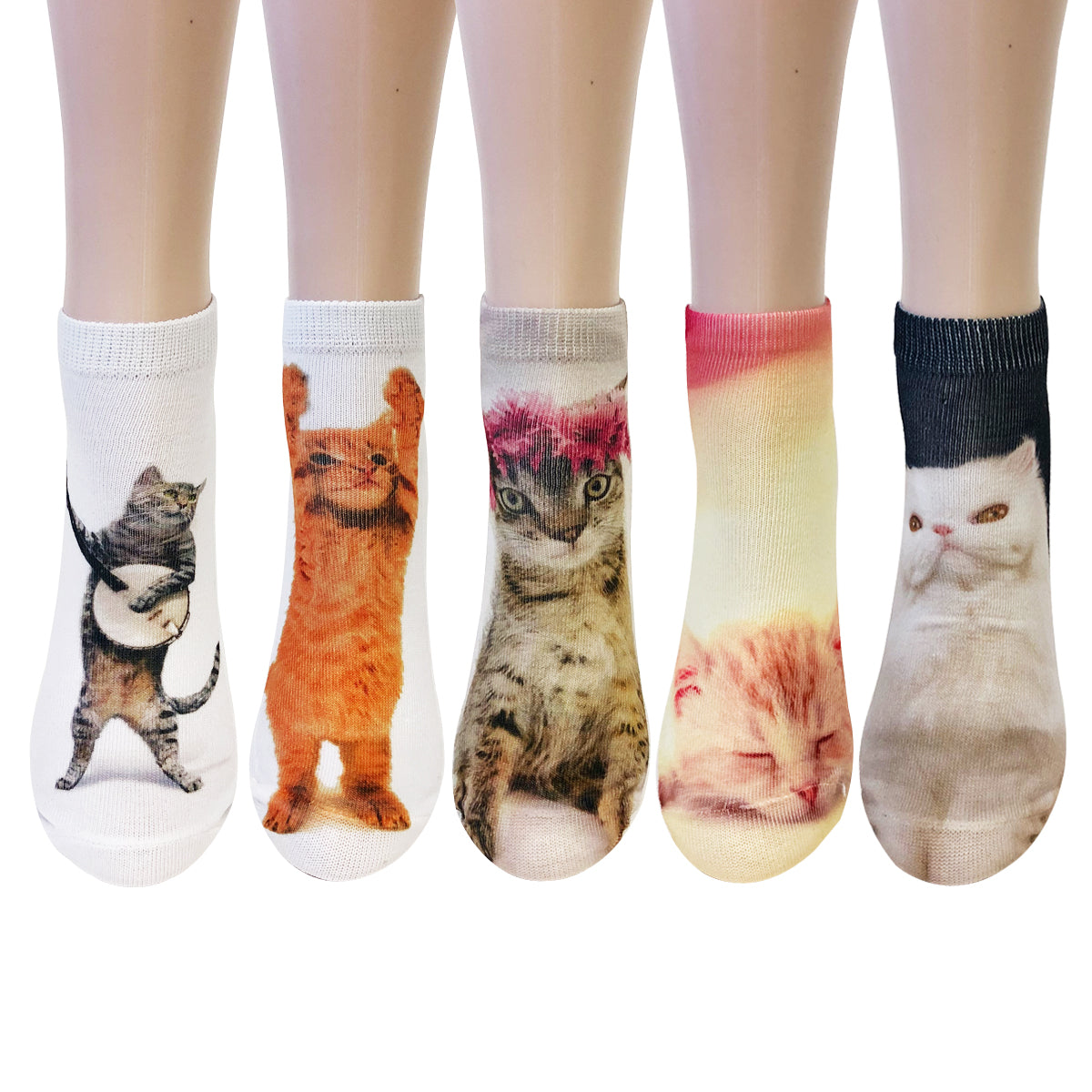 Wrapables 3D Novelty Funny Ankle Socks