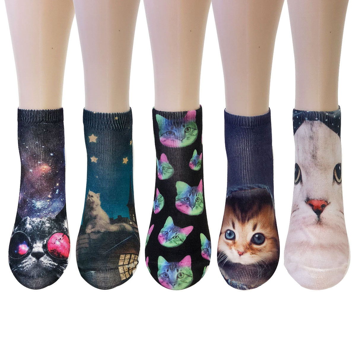 Wrapables 3D Novelty Funny Ankle Socks