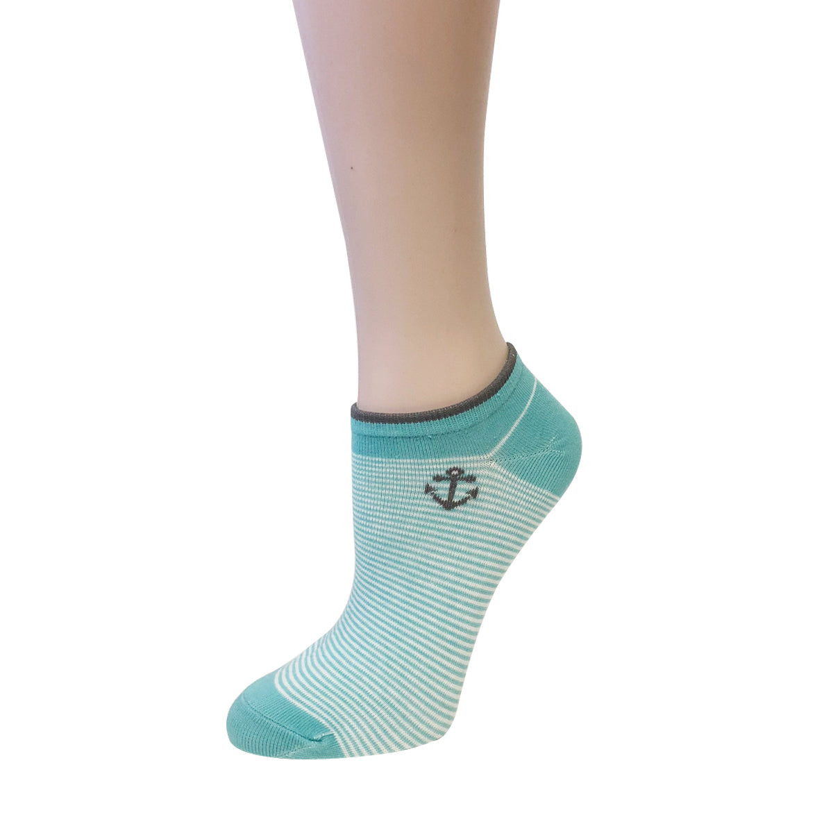 Wrapables Colorful No Show Ankle Socks (Set of 5)