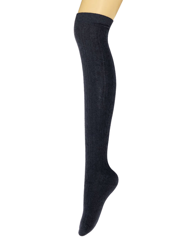 Wrapables Women's Cable Knit Knee High Boot Socks