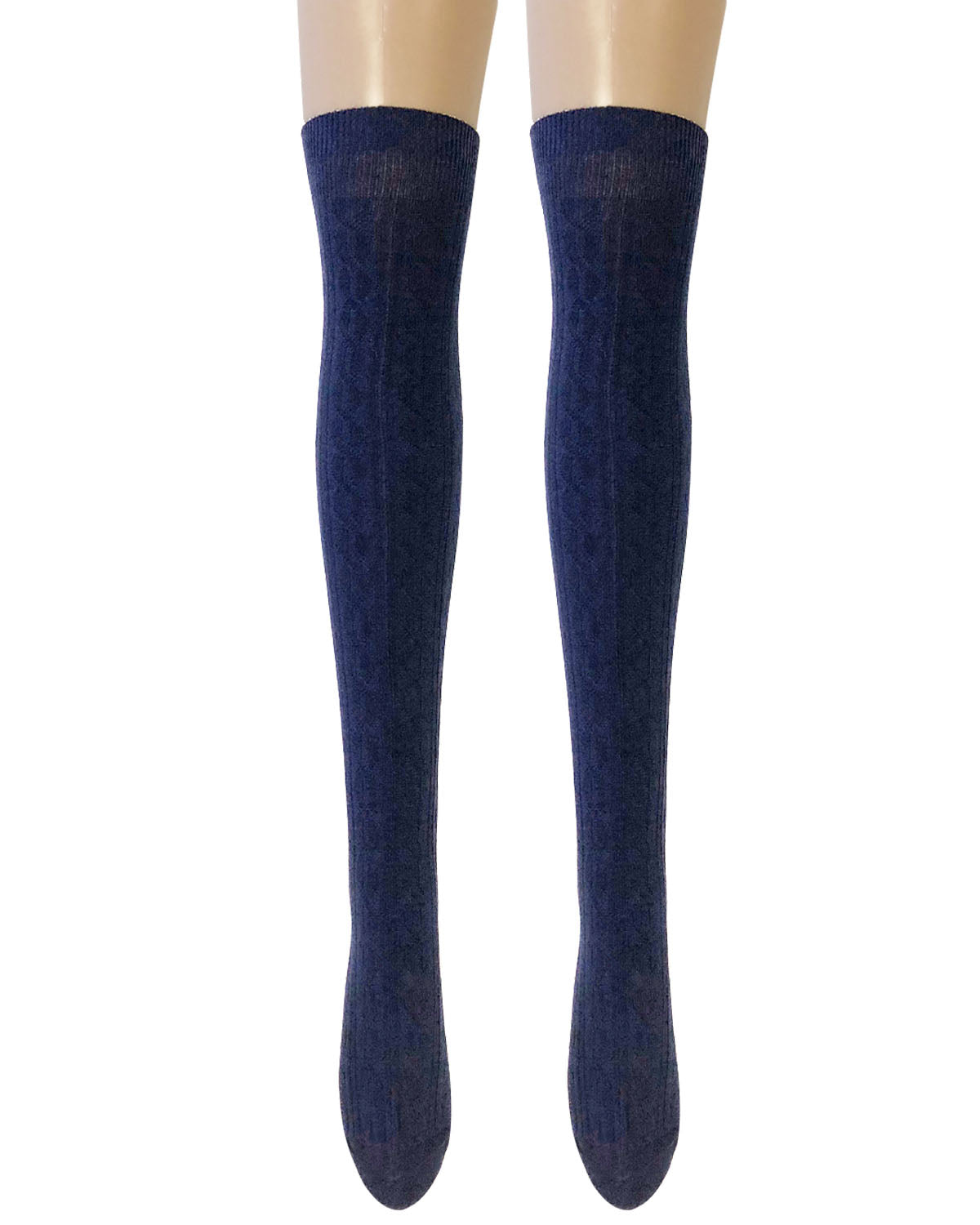 Wrapables Women's Cable Knit Knee High Boot Socks