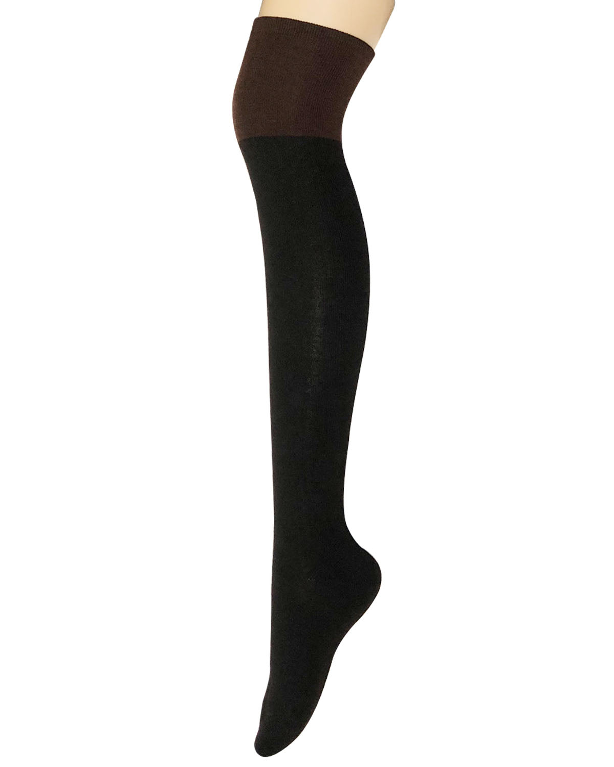 Wrapables Women's Two-Tone Knee High Boot Socks