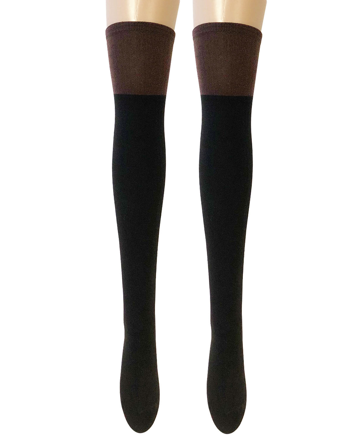 Wrapables Women's Two-Tone Knee High Boot Socks