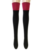 Wrapables Women's Two-Tone Knee High Boot Socks