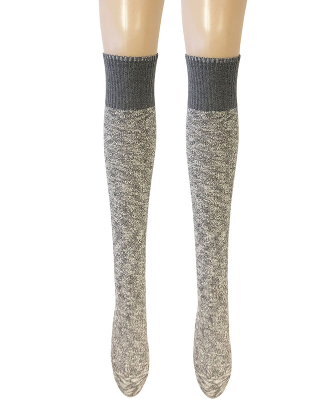 Wrapables Women's Warm Knitted Vintage Knee High Boot Socks