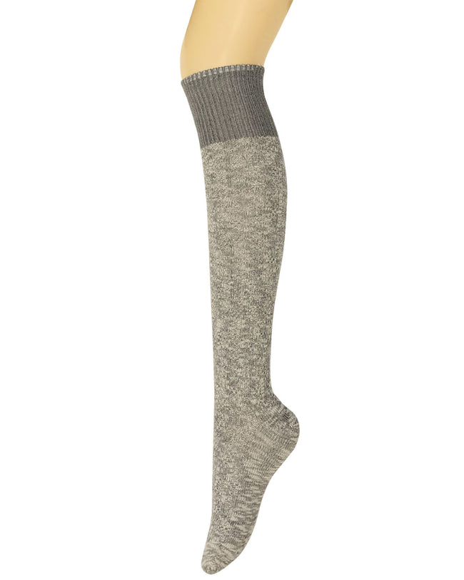 Wrapables Women's Warm Knitted Vintage Knee High Boot Socks