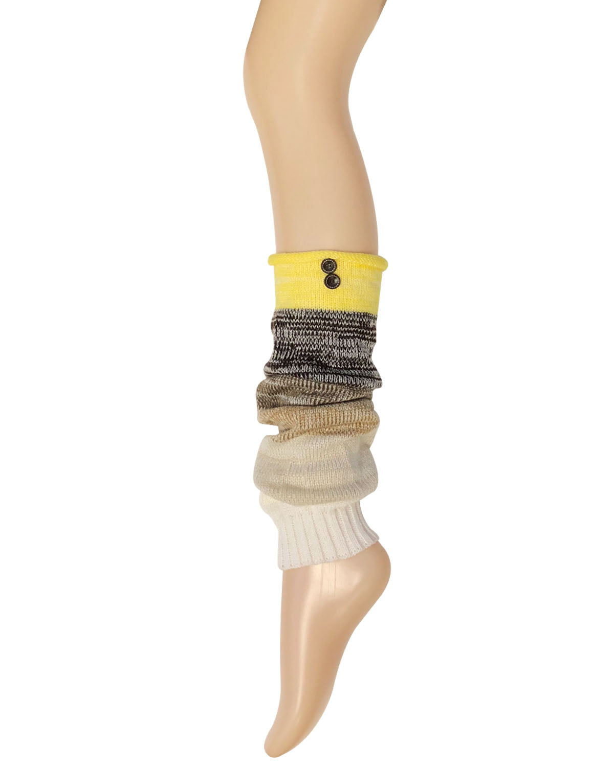 Wrapables Women's Multicolor Button Leg Warmers
