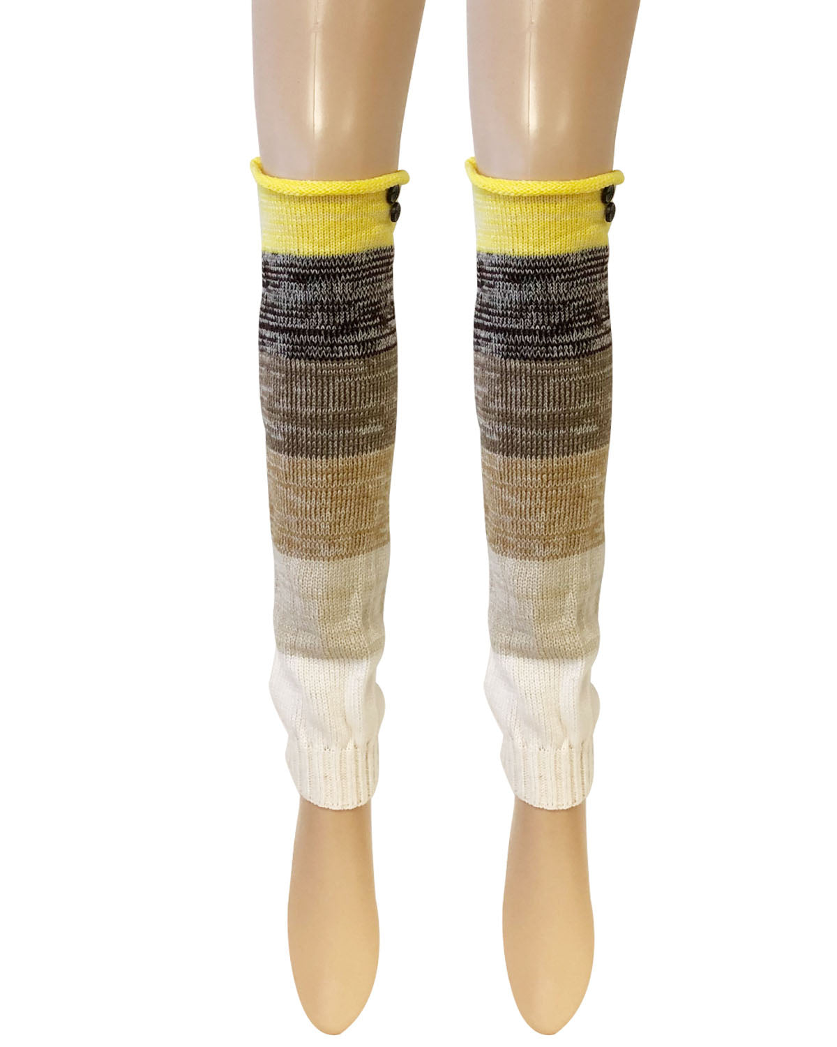 Wrapables Women's Multicolor Button Leg Warmers