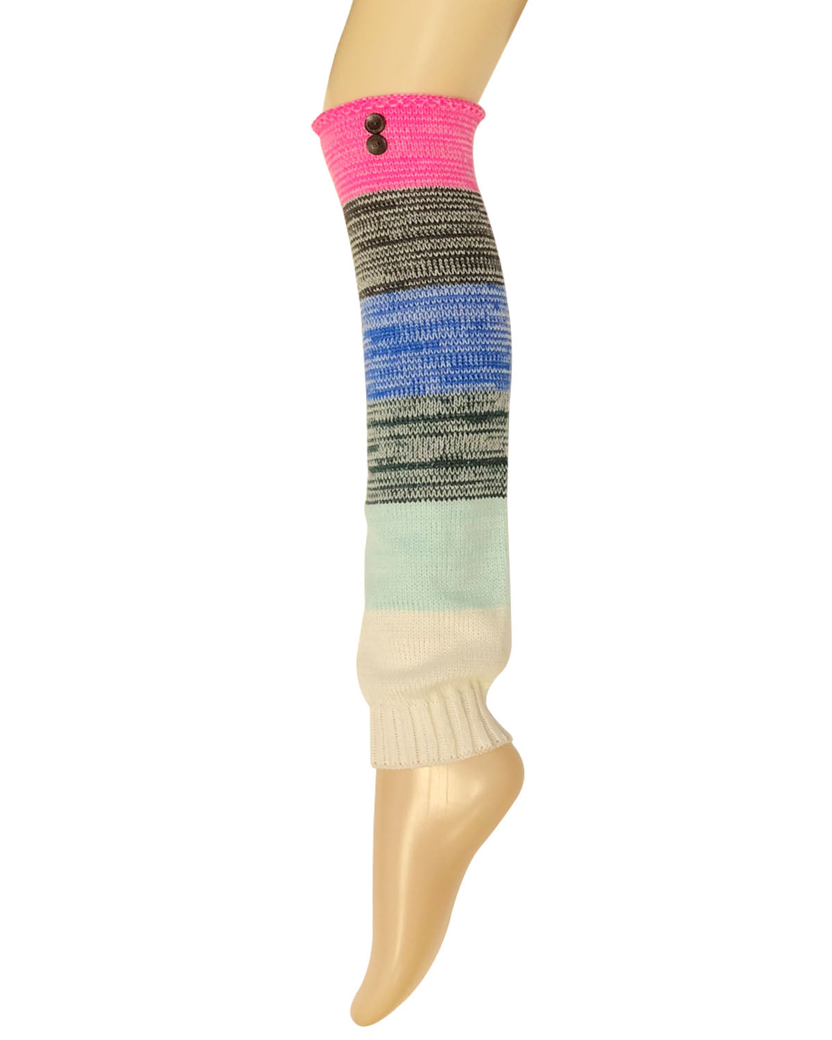 Wrapables Women's Multicolor Button Leg Warmers