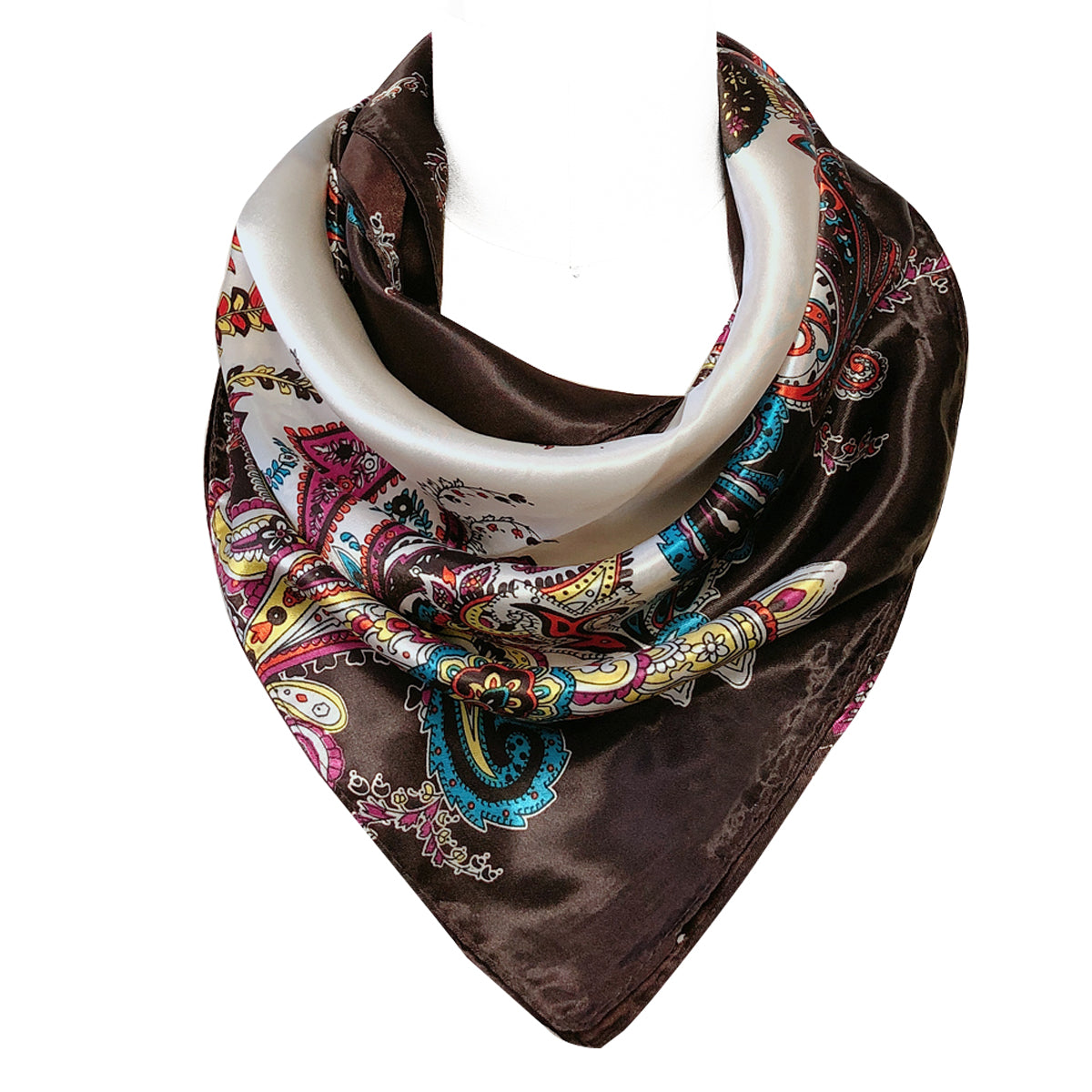 Wrapables Silky Feeling Satin Square Scarf