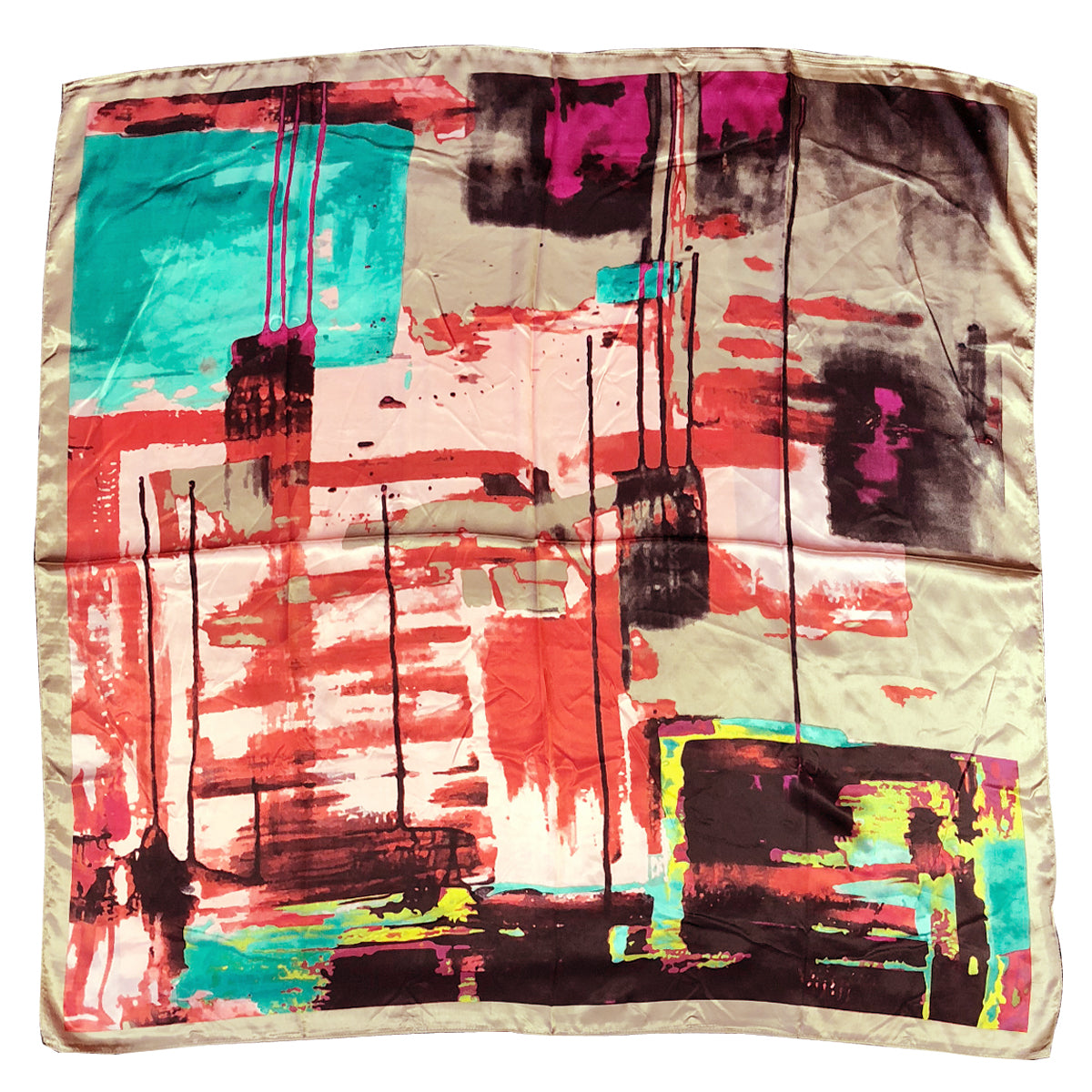 Wrapables Silky Feeling Satin Square Scarf