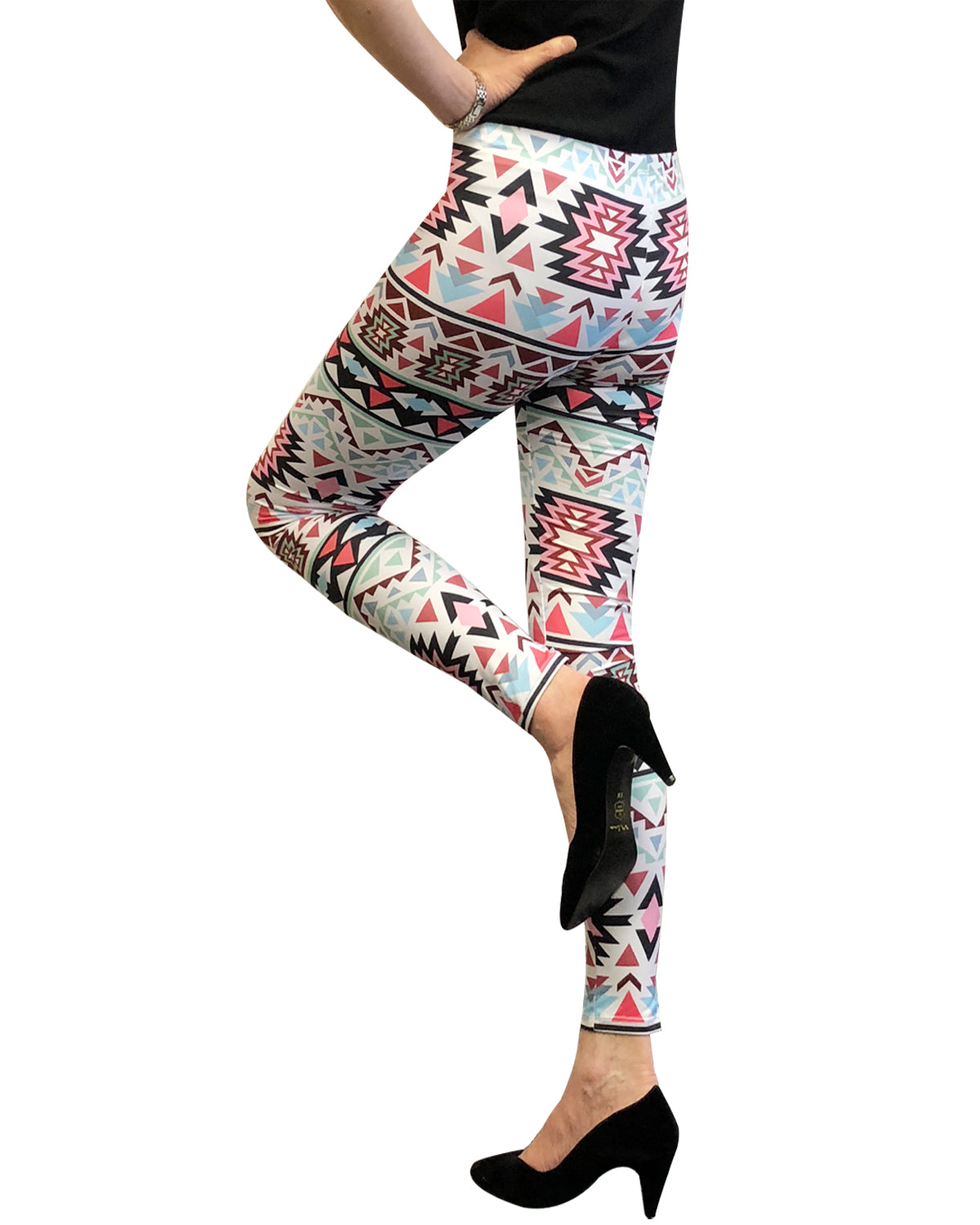 Wrapables Women's Ultra-Soft and Stretchy Printed Leggings for Activewear and Workout