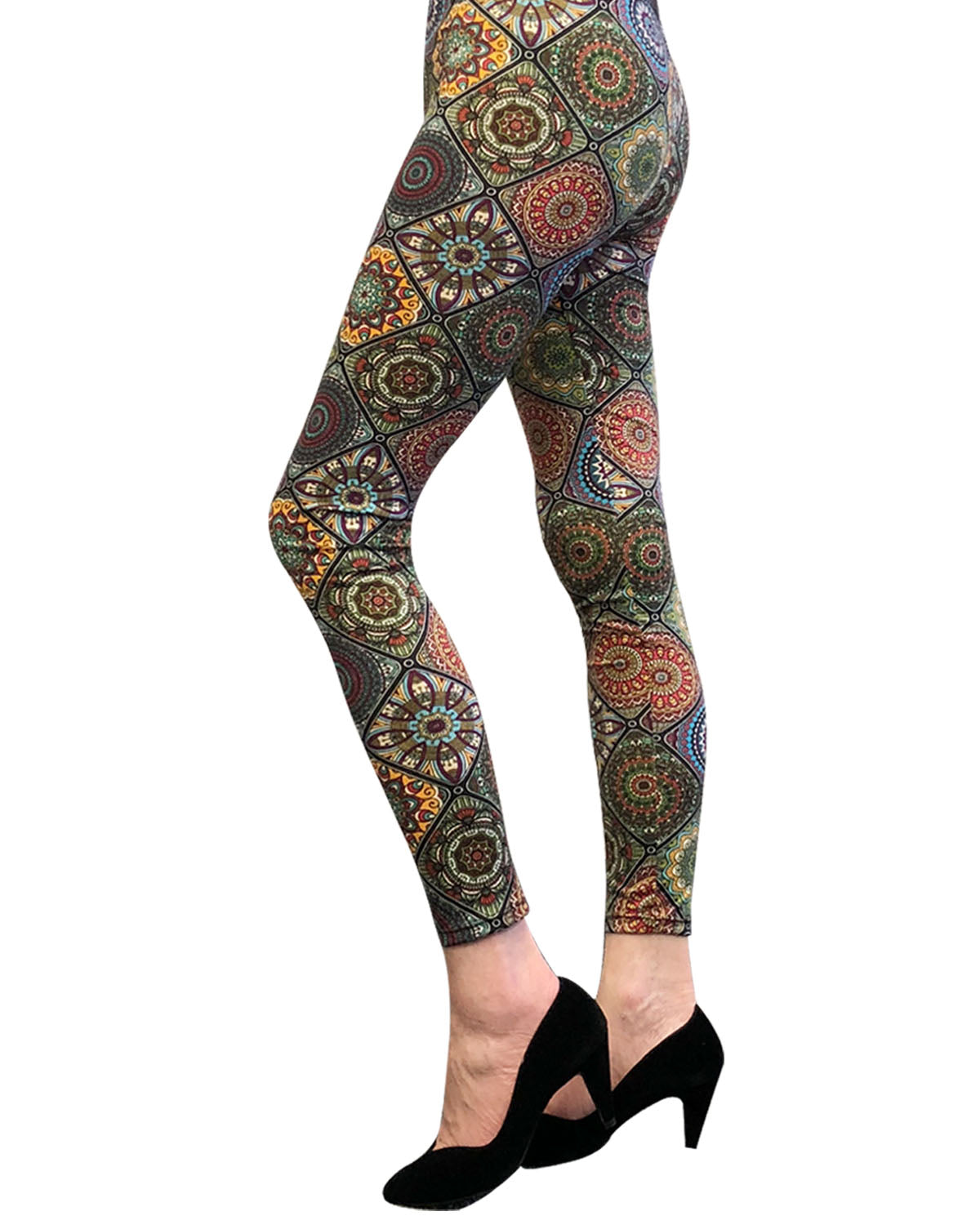 Wrapables Women's Ultra-Soft and Stretchy Printed Leggings for Activewear and Workout