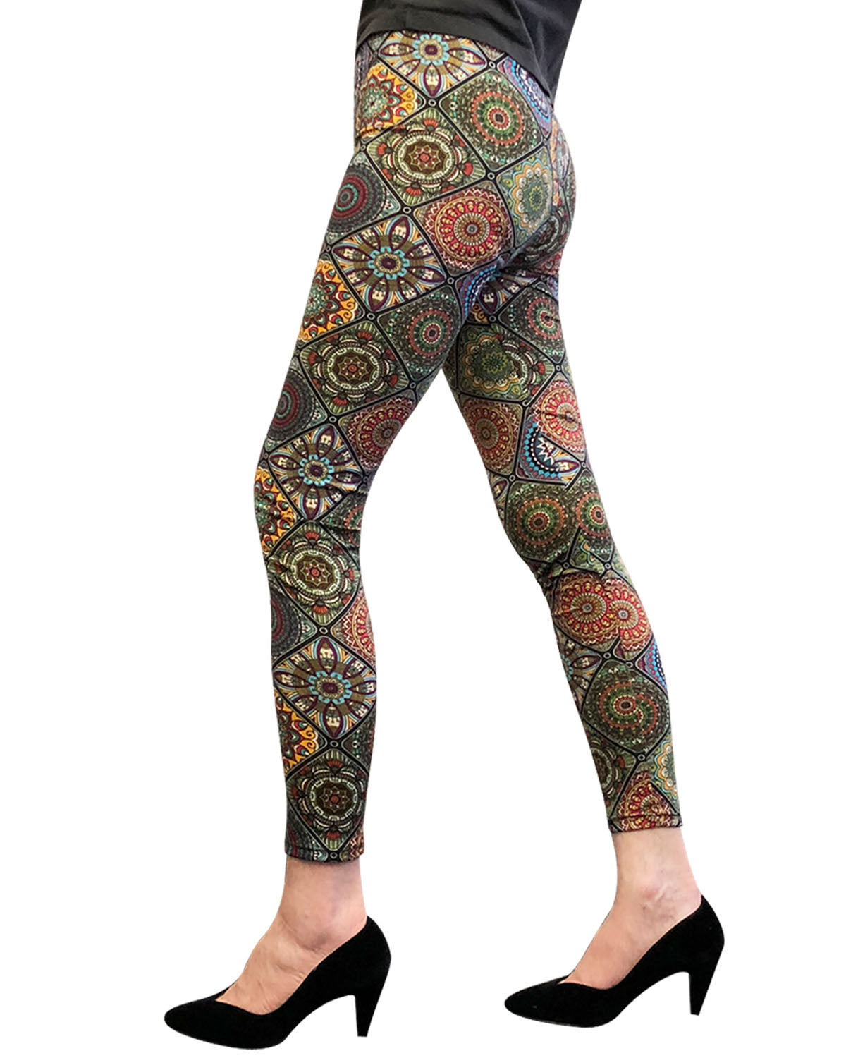 Wrapables Women's Ultra-Soft and Stretchy Printed Leggings for Activewear and Workout