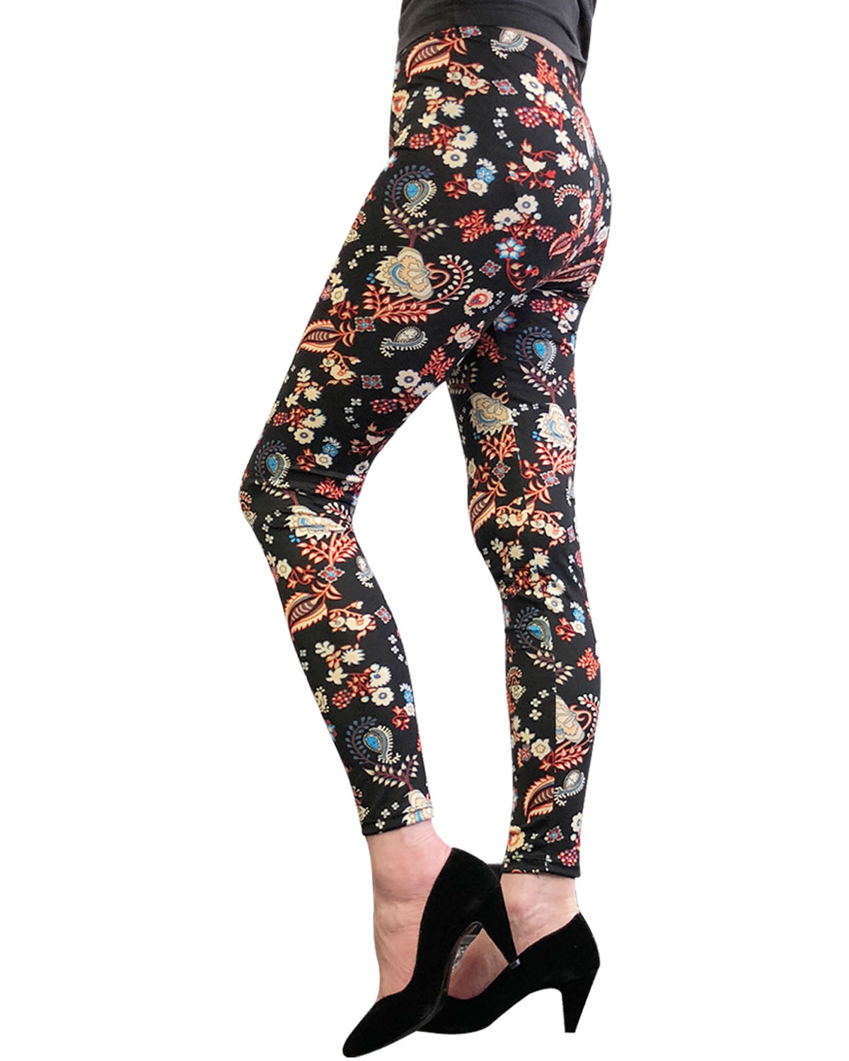 Wrapables Women's Ultra-Soft and Stretchy Printed Leggings for Activewear and Workout