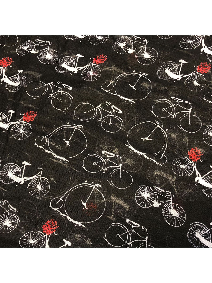 Wrapables Lightweight Vintage Bicycle Long Scarf