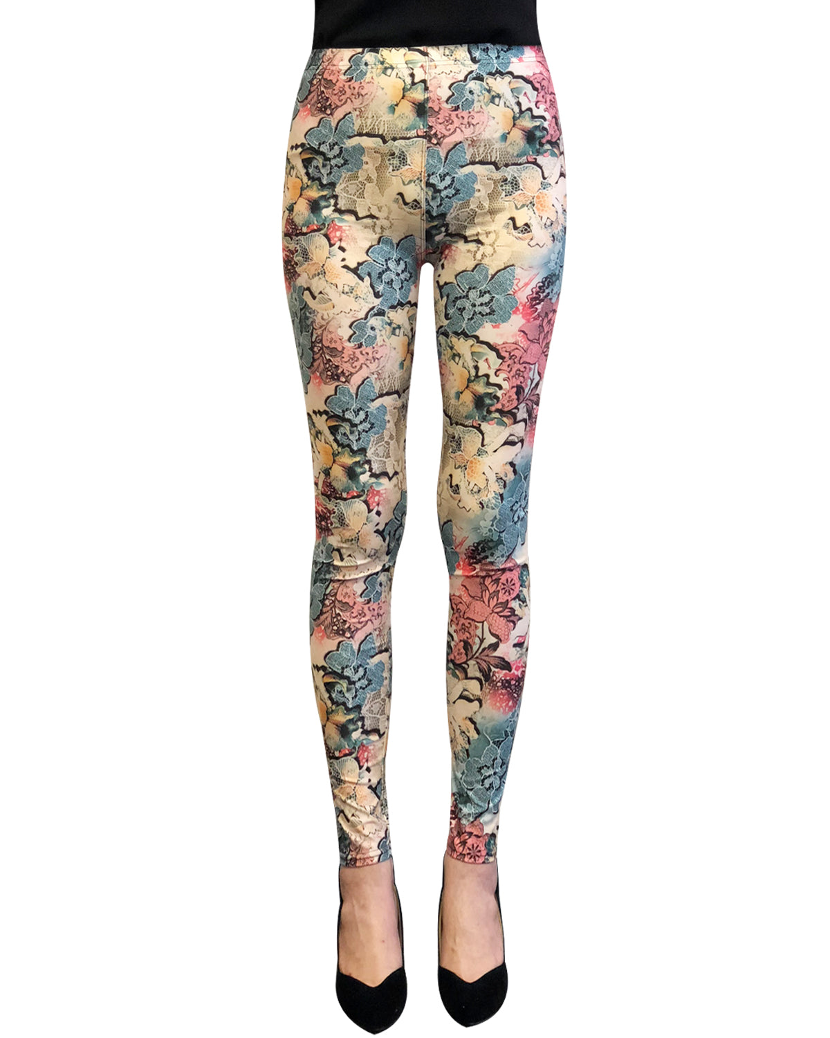 Wrapables Women's Ultra-Soft and Stretchy Printed Leggings for Activewear and Workout