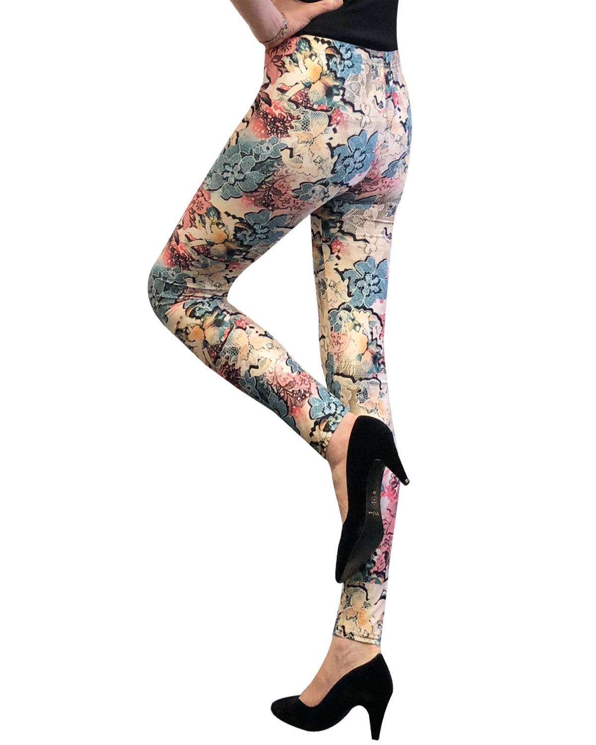 Wrapables Women's Ultra-Soft and Stretchy Printed Leggings for Activewear and Workout