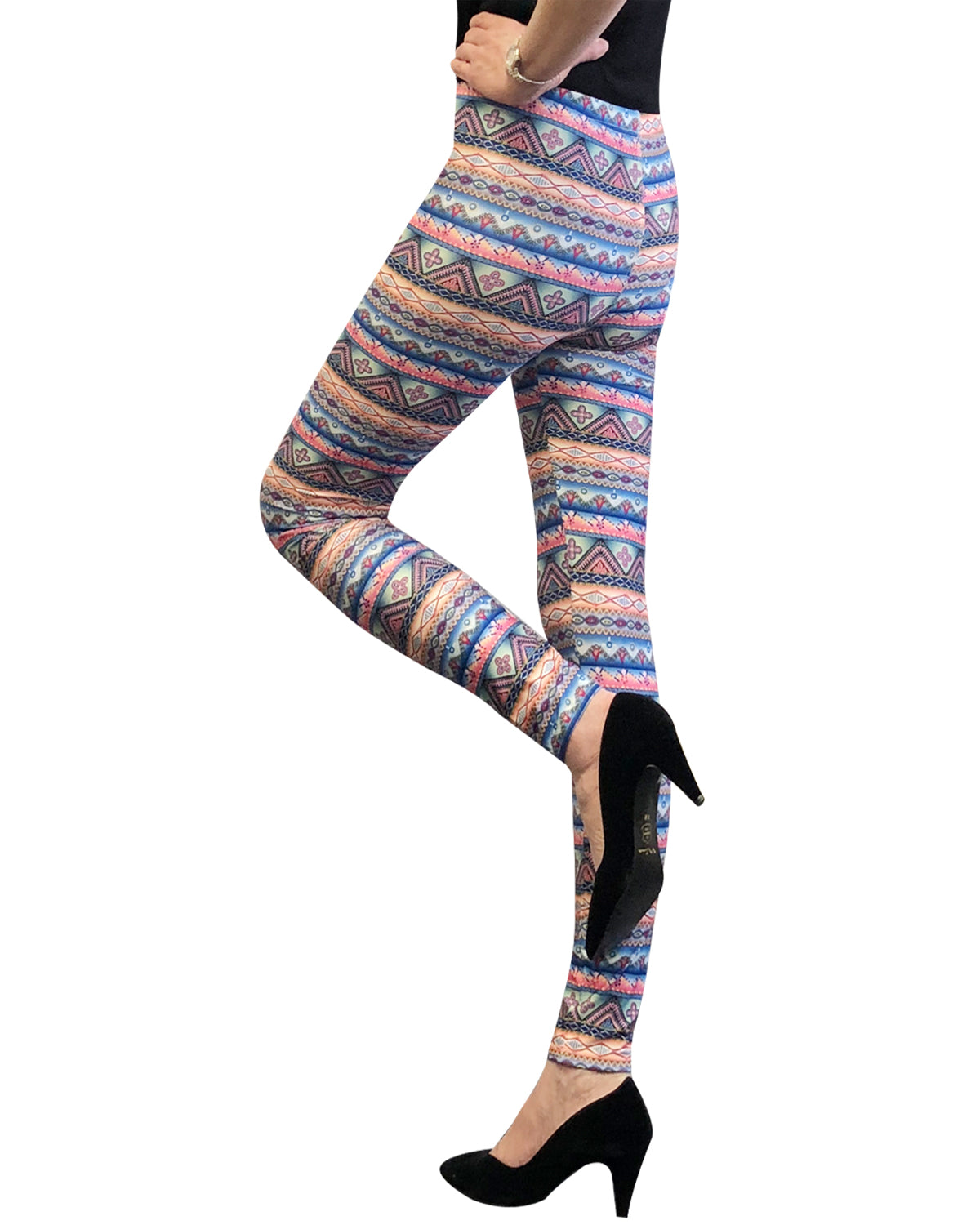 Wrapables Women's Ultra-Soft and Stretchy Printed Leggings for Activewear and Workout