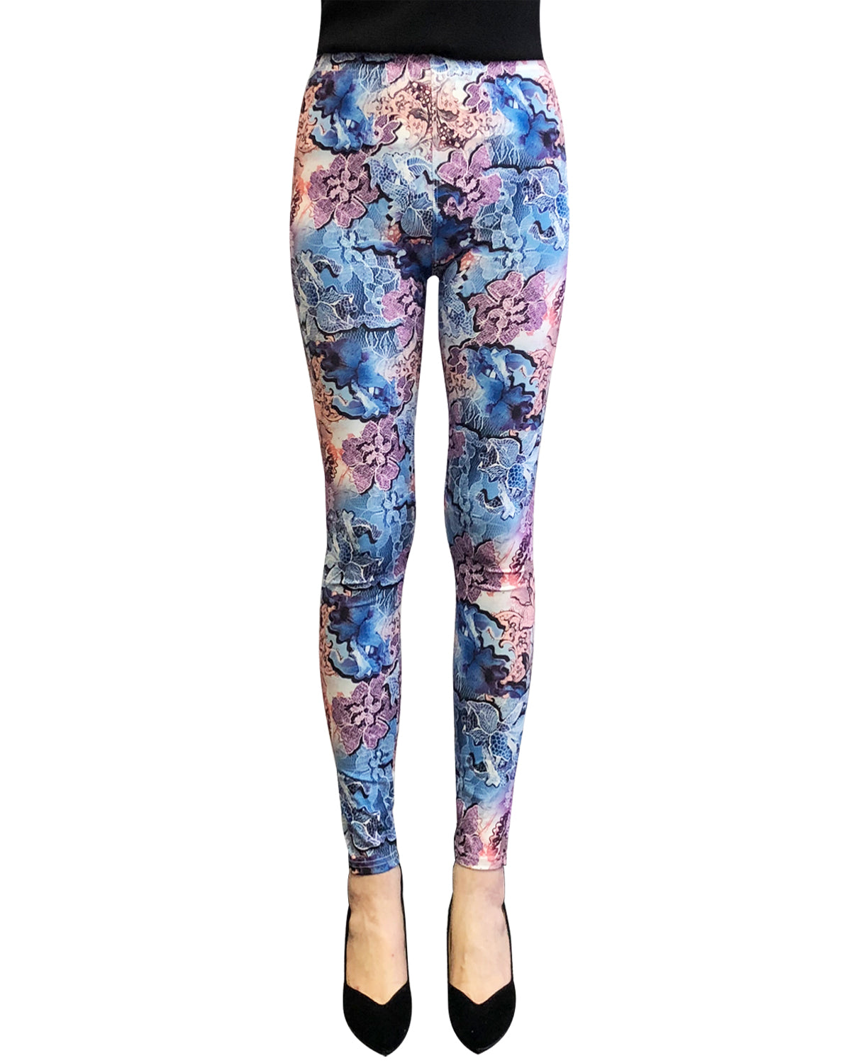 Wrapables Women's Ultra-Soft and Stretchy Printed Leggings for Activewear and Workout