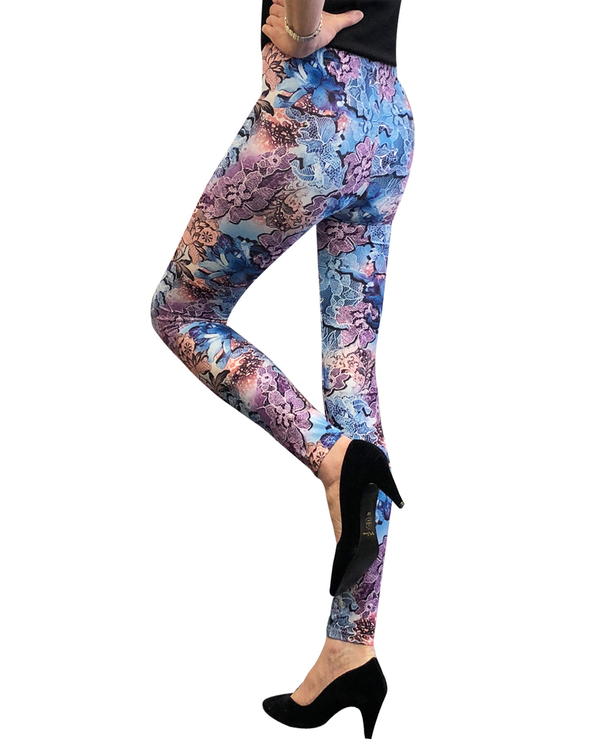 Wrapables Women's Ultra-Soft and Stretchy Printed Leggings for Activewear and Workout