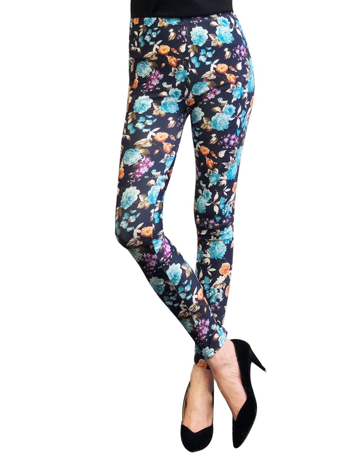 Wrapables Women's Ultra-Soft and Stretchy Printed Leggings for Activewear and Workout