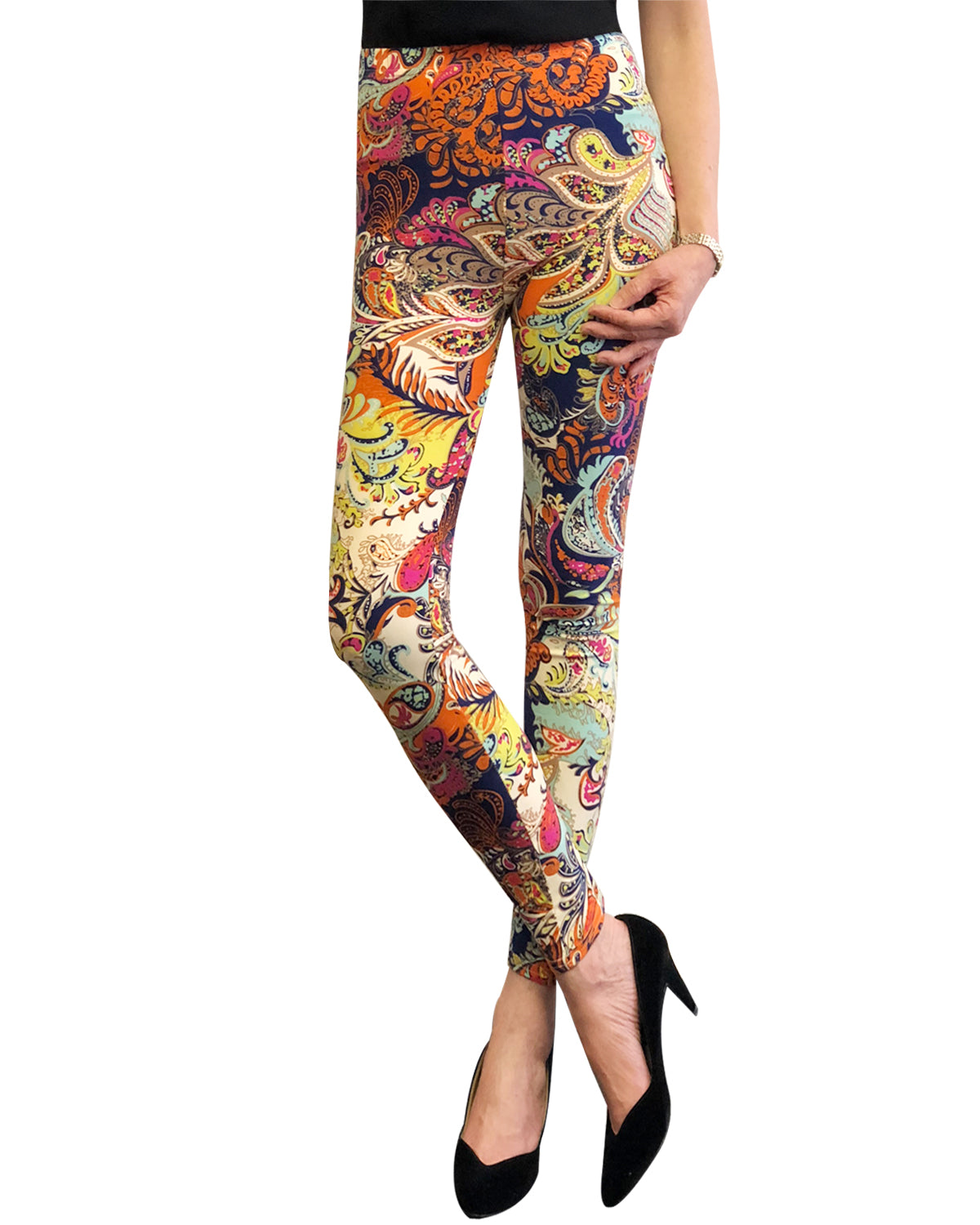 Wrapables Women's Ultra-Soft and Stretchy Printed Leggings for Activewear and Workout