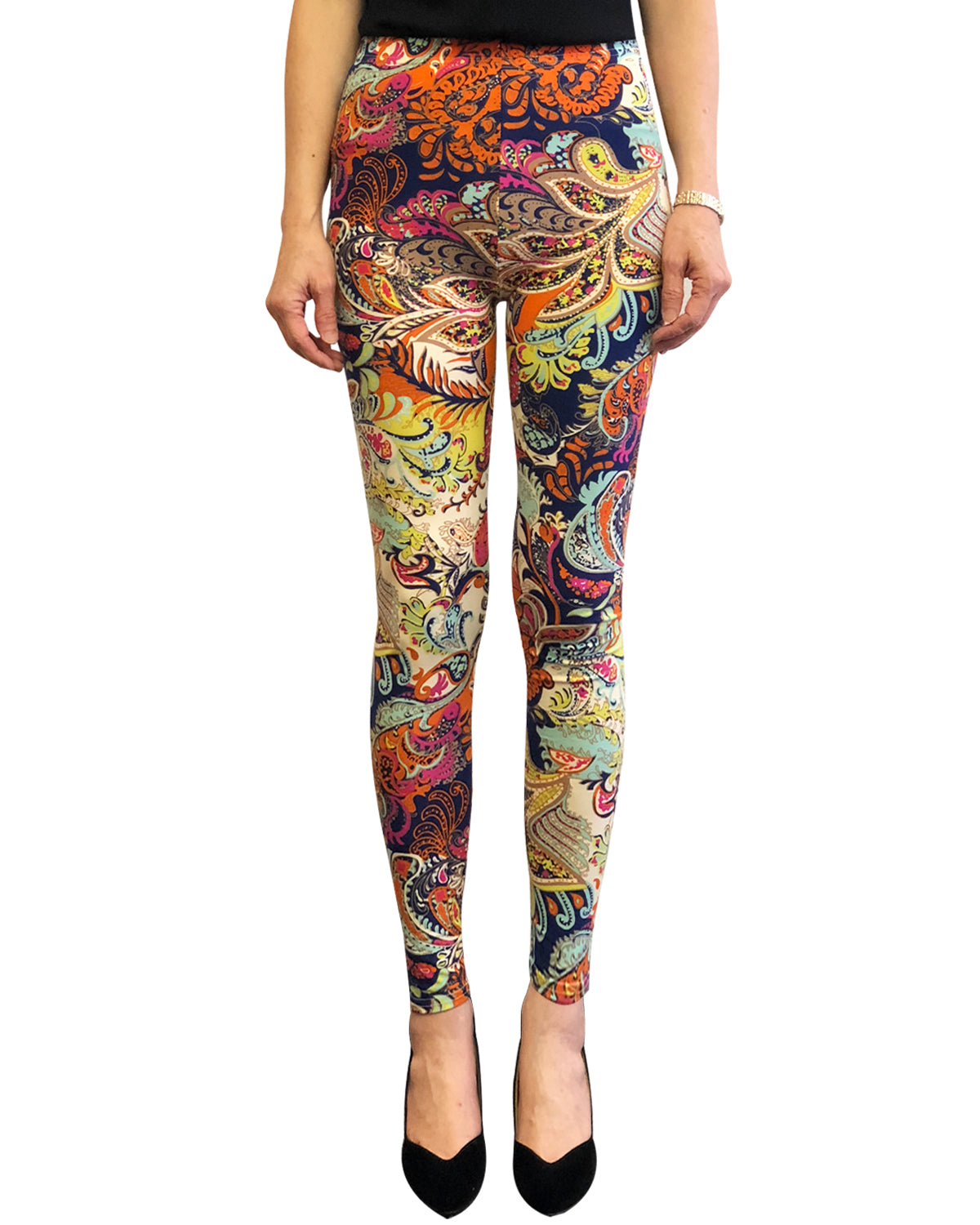 Wrapables Women's Ultra-Soft and Stretchy Printed Leggings for Activewear and Workout