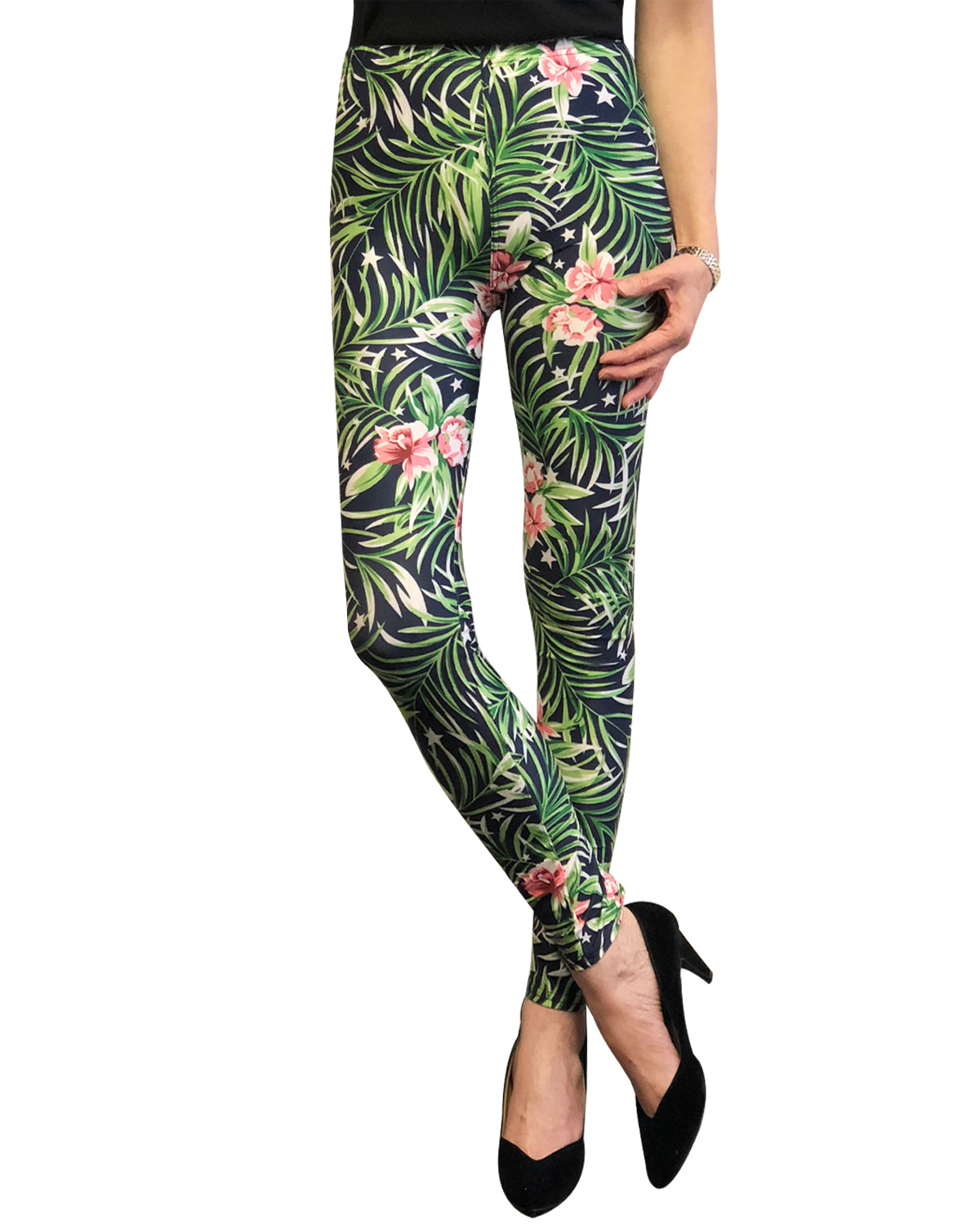 Wrapables Women's Ultra-Soft and Stretchy Printed Leggings for Activewear and Workout