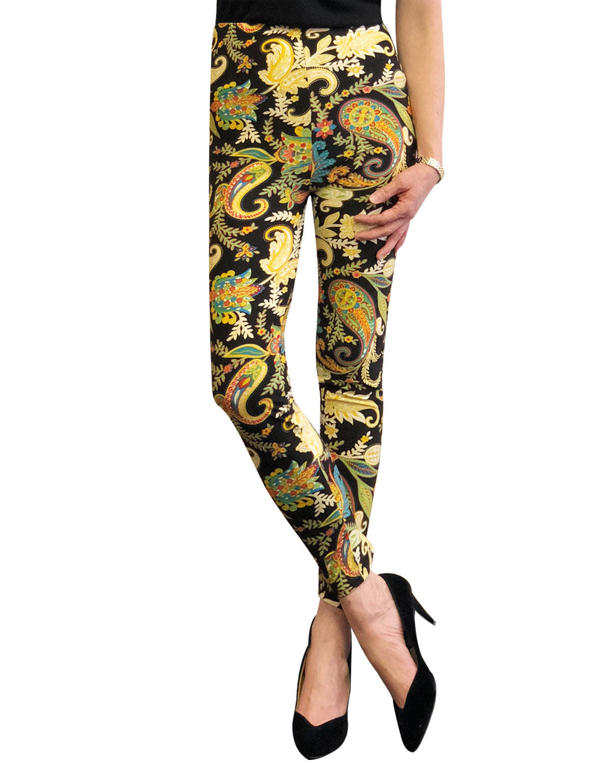 Wrapables Women's Ultra-Soft and Stretchy Printed Leggings for Activewear and Workout