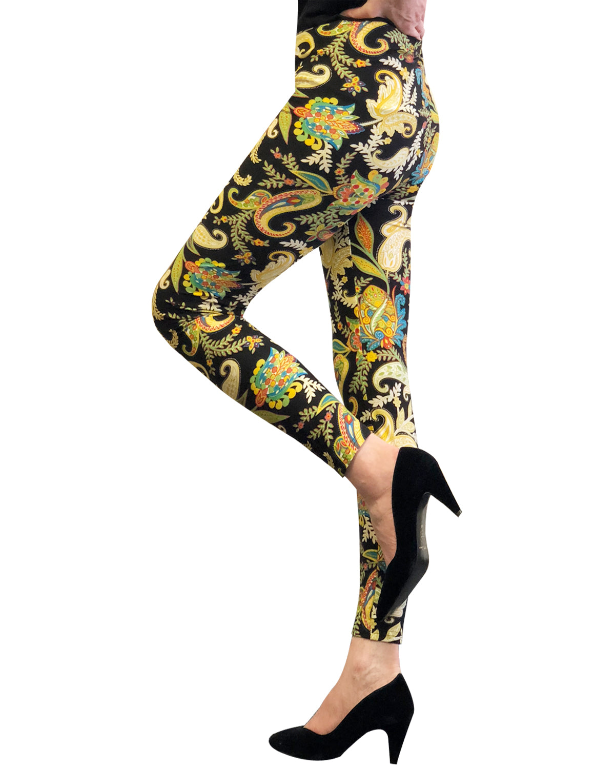 Wrapables Women's Ultra-Soft and Stretchy Printed Leggings for Activewear and Workout