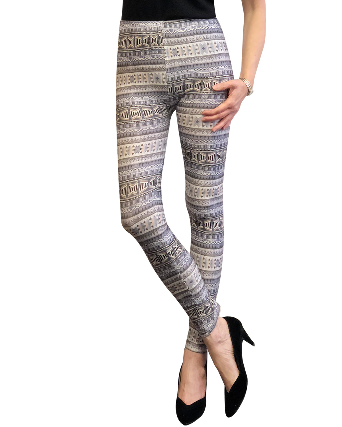 Wrapables Women's Ultra-Soft and Stretchy Printed Leggings for Activewear and Workout