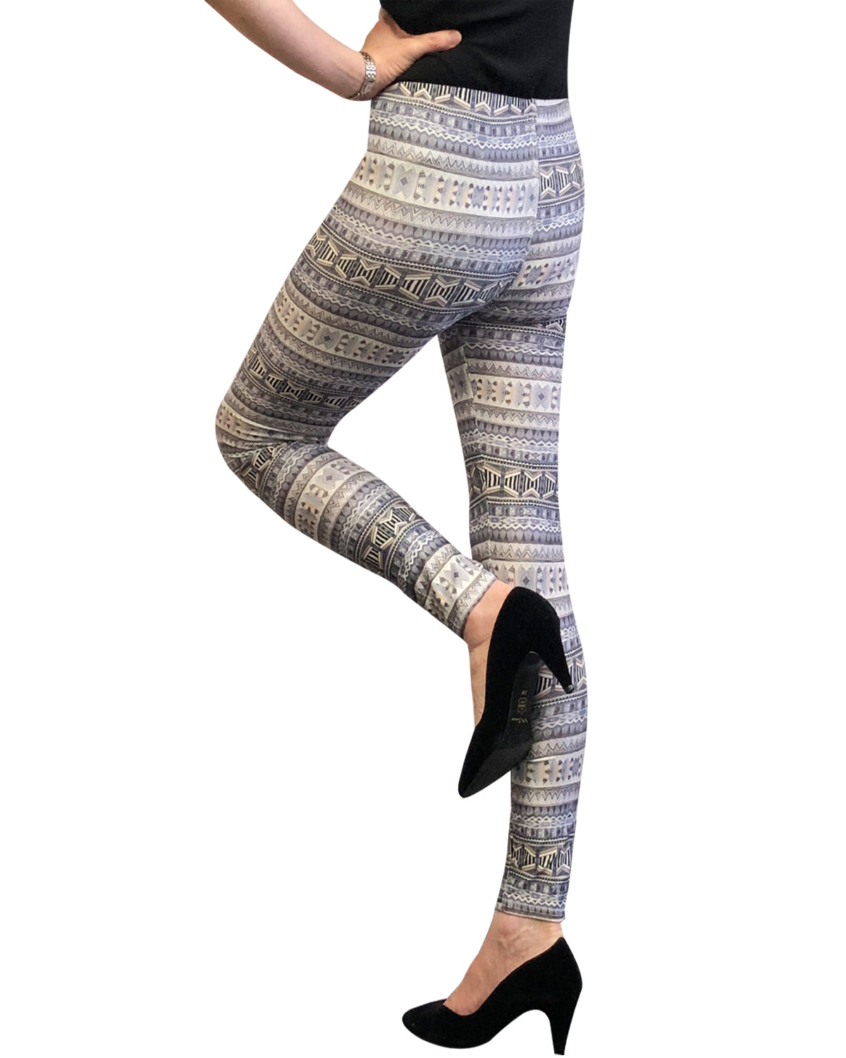 Wrapables Women's Ultra-Soft and Stretchy Printed Leggings for Activewear and Workout