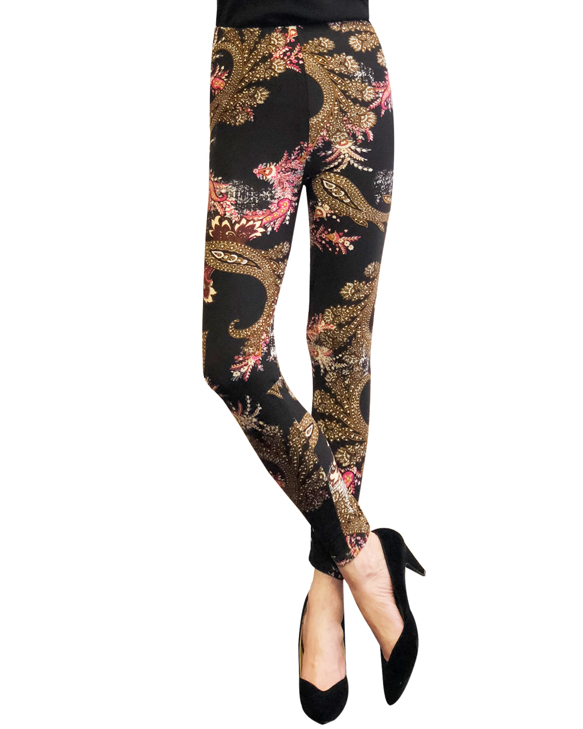 Wrapables Women's Ultra-Soft and Stretchy Printed Leggings for Activewear and Workout