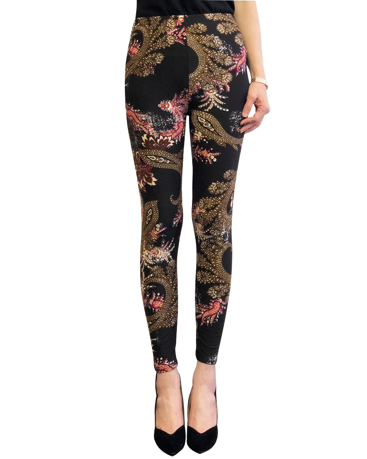 Wrapables Women's Ultra-Soft and Stretchy Printed Leggings for Activewear and Workout