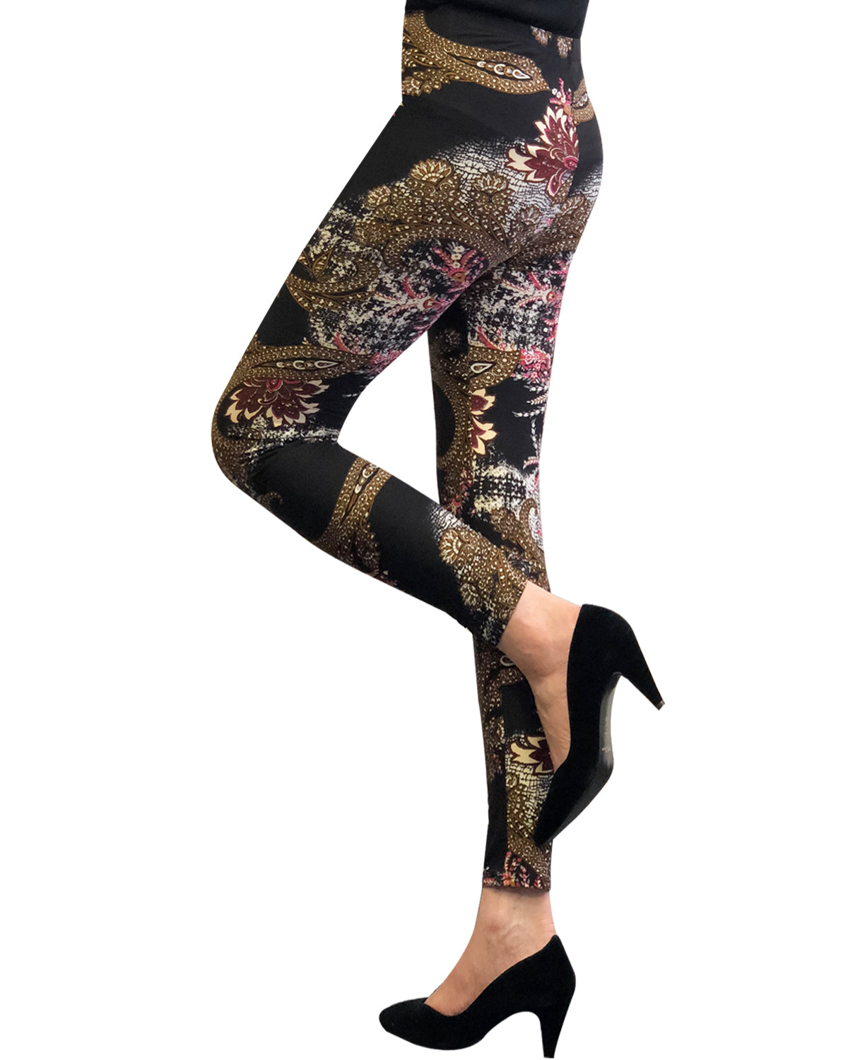 Wrapables Women's Ultra-Soft and Stretchy Printed Leggings for Activewear and Workout