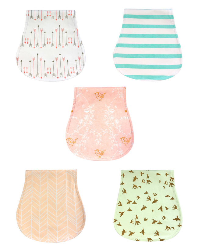 Wrapables Soft and Absorbent Baby Burp Cloths (Set 5)