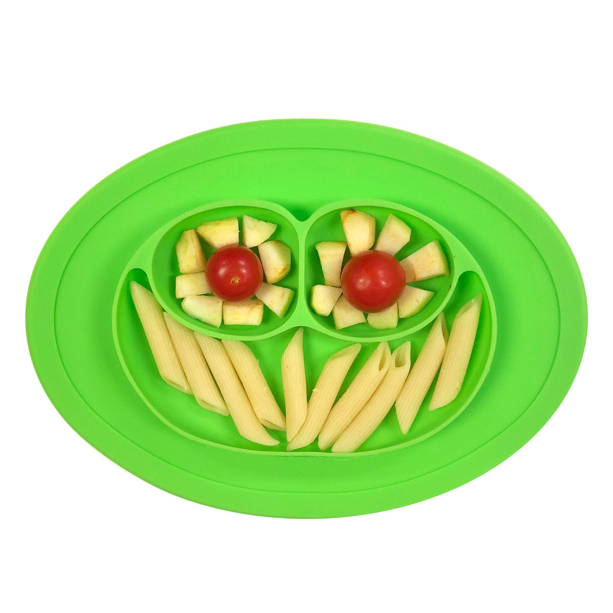Wrapables Silicone Placemat + Plate for Baby, Suction Divided Food Plate