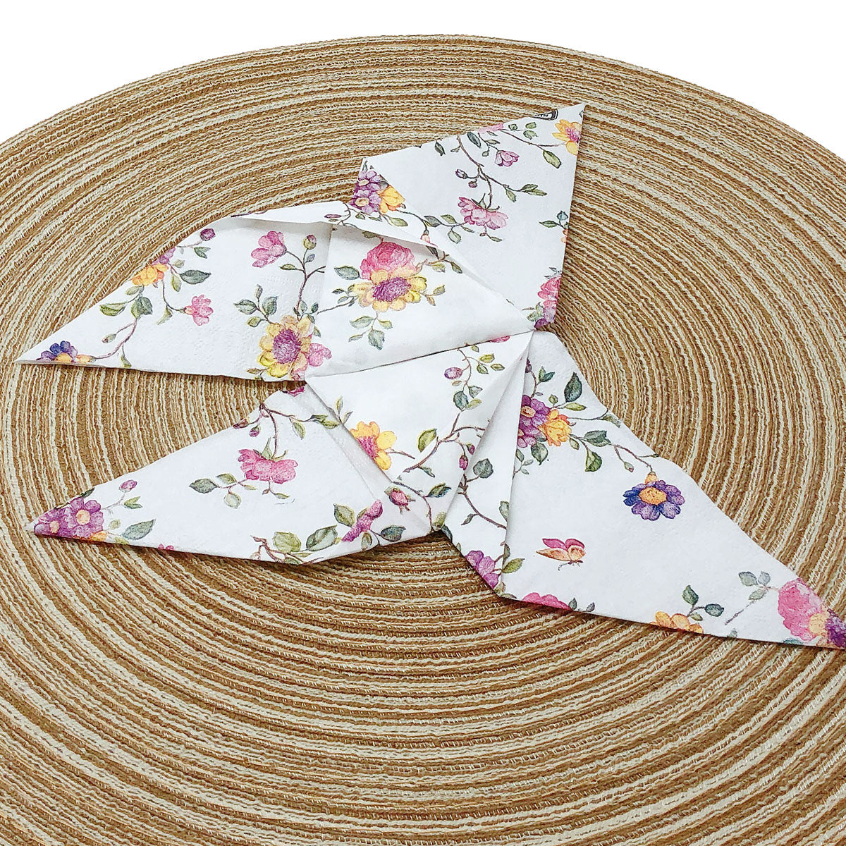 Wrapables Floral 2 Ply Paper Napkins (40 Count) for Wedding, Dinner Party, Tea Party, Decorative Decoupage